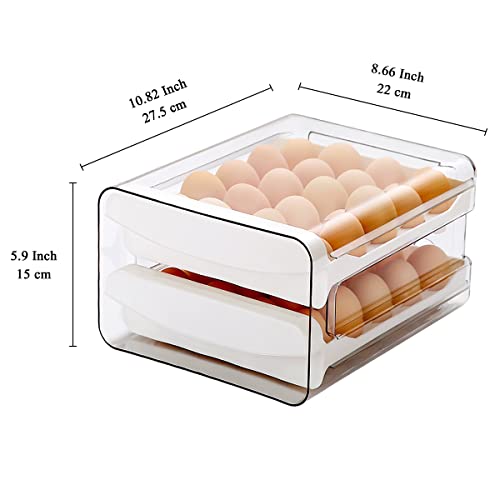 HOMQUEN Egg Holder, Clear Plastic - 2 Layer/40 Grid | All Products - Image 3