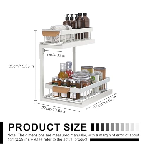 2-Tier Sliding Under Sink Organizer, L-shape Pull Ou | All Products - Image 4