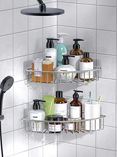 SMARTAKE 2-Pack Corner Shower Caddy, SUS304 Stainless Steel - Image 6