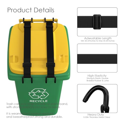2Pcs Metal Non-Slip Double Claw Trash Can Lid Lock - Image 6