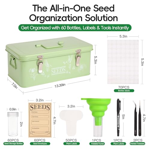 60 Slots Seed Organizer Storage Box with 3 | Home Organization - Image 4