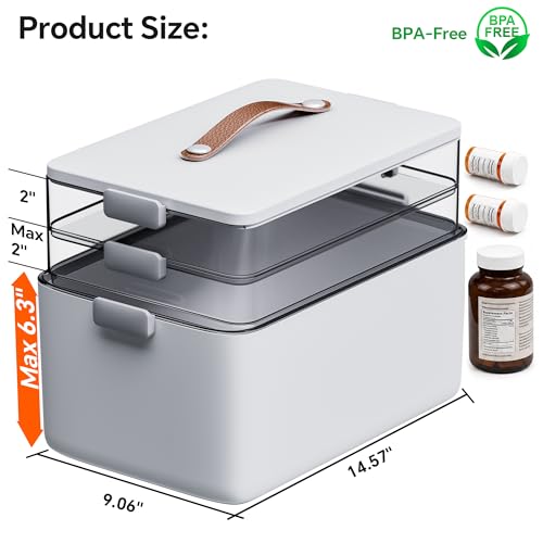 CTIME 3-Tier Medicine Organizer - Portable Medicine Cabinet - Image 6