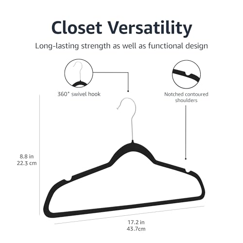 Amazon Basics Slim Velvet Non-Slip Space Saving Suit Clothes - Image 6