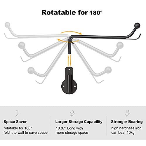 Mkono Wall Mounted Drying Rack Laundry Hook with Swing Arm - Image 7