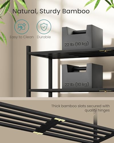 SONGMICS Bamboo Shoe Rack, 3-Tier Stackable Shoe Organizer - Image 5