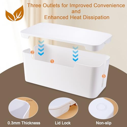 Eichzer Cable Management Box with Lid, Three Entry/E | Cable Managemen - Image 5