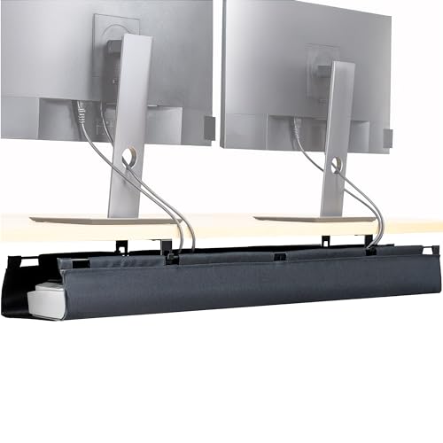 VIVO Black Screw-on 47 in Fabric Cable Management Tray - Image 2