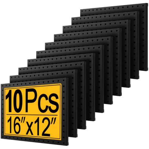 10 Pcs Metal Pegboard Panels, 16"x12" Heavy Duty Peg | Garage Storage - Image 2