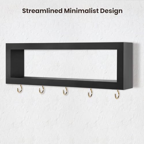 Lwenki Wall Shelf with Hooks - Decorative Key and Wa | All Products - Image 4