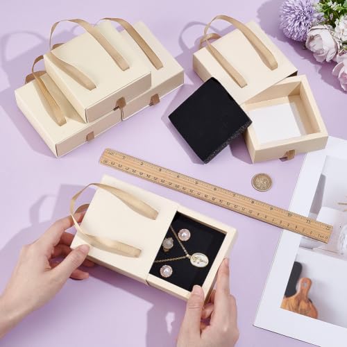 NBEADS 15 Pcs Luxury Jewelry Gift Box, 4.02x3.98x1.42 inch Square - Image 4