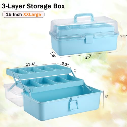 Tackle Box, 15-Inch Extra Large Art Storage Box | Home Organization - Image 4