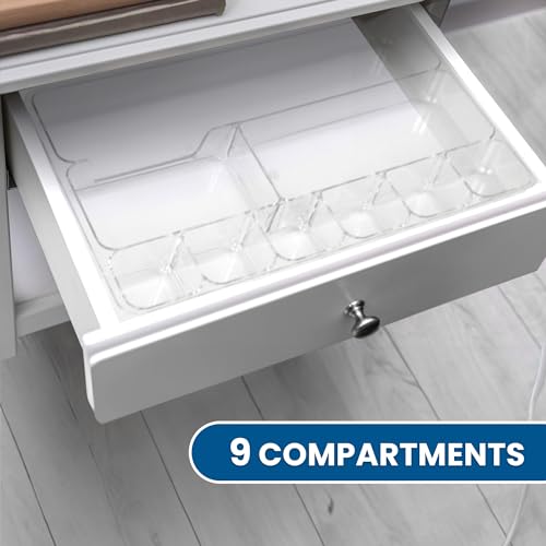 Manaloom Desk Drawer Organizer Tray with 9 Storage Compartments - Image 8