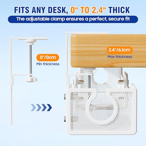 Cable Management Under Desk - 25.2" Open Slots No Dill Cable Tray - Image 5