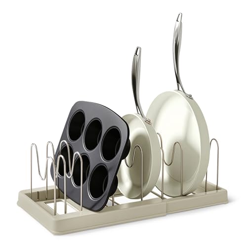 Amazon Basics Pot and Pan Organizer, Includes 10 Moveable - Image 2