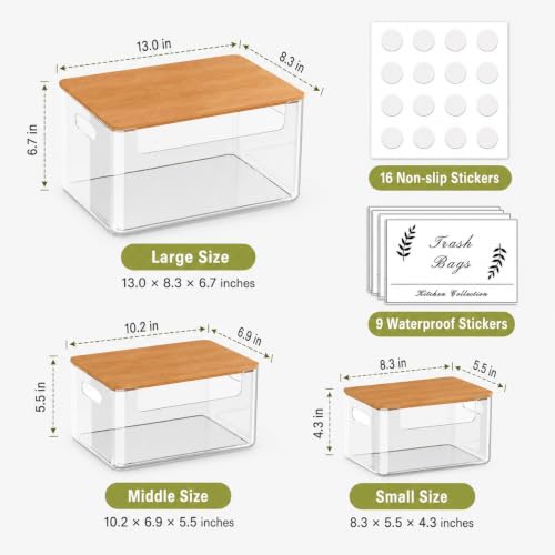 3 Pack Pantry Organizers and Storage Bins with Bambo | All Products - Image 6