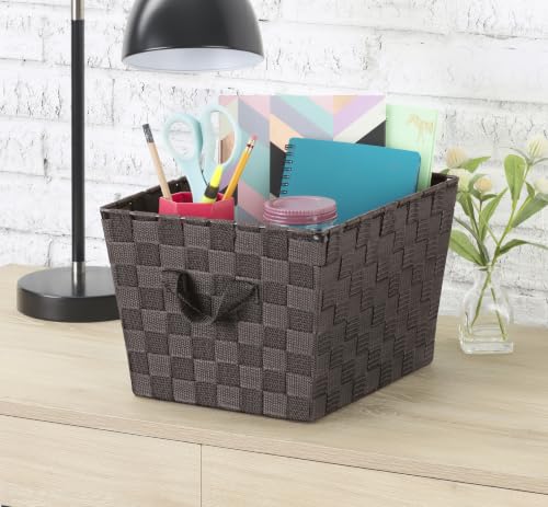 Whitmor Woven Storage Basket with Metal Frame & Handles, 10x12x8" - Image 4