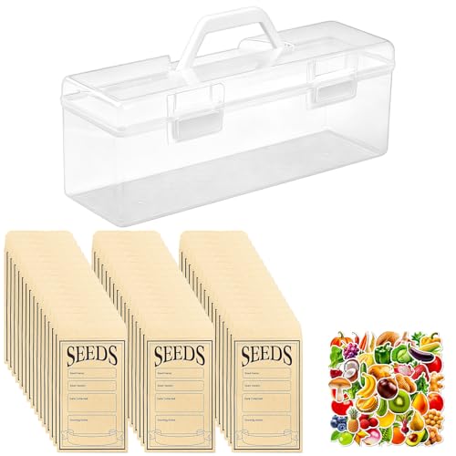 Seed Storage Organizer Box, Clear Plastic Seed Packet - Image 3