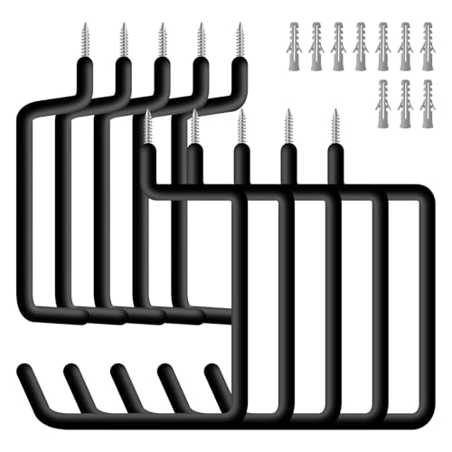 10 Pcs Ladder Hook Screw in Storage Hanger for Garage Wall - Image 2