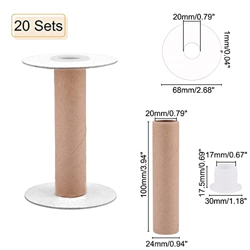 PH PandaHall 20pcs Ribbon Spools Removable Empty Cord - Image 4