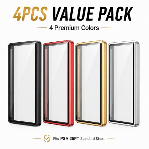 PSA Slab Protector 4 Pack, Tempered Glass Magnetic Display Case - Image 4