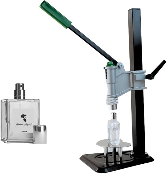 Manual Short Base Desktop Perfume Bottle Cap Sealer, 13-20mm Cap Diameter, Hand Operated Closure Tool (18mm)
