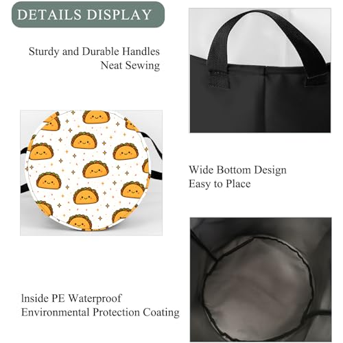 Smiling Taco Laundry Basket Hamper, Organizer Bins Gifts - Image 7