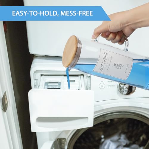 Laundry Detergent Dispenser Set with Bamboo Lids | Home Organization - Image 5