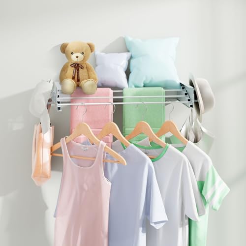 Foldable Wall Mounted Space-Saving Drying Rack, 23.5 - Image 3