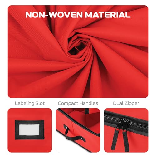 Christmas Wrapping Paper Organizer Storage Box, Straps/Pockets - Image 6