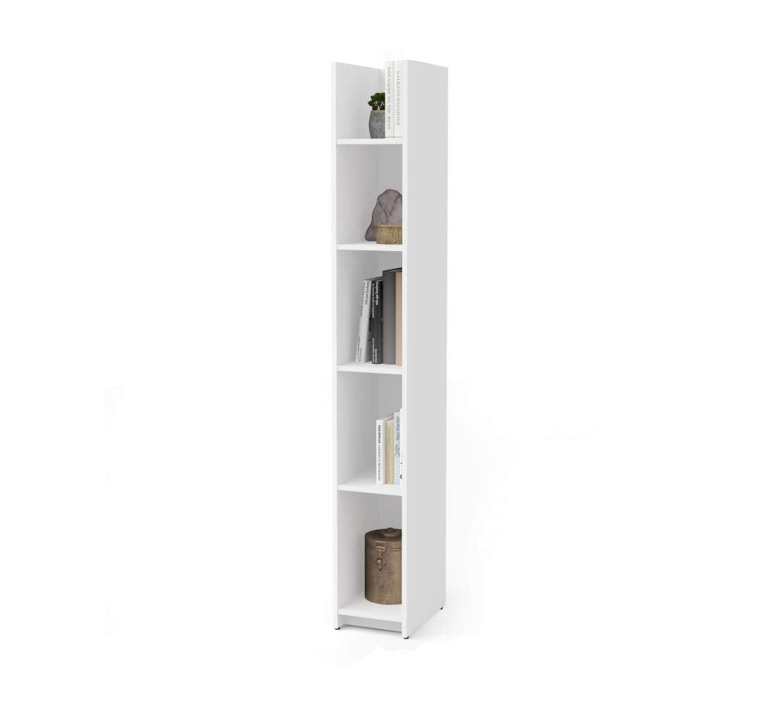 Bestar Small Space 10“ Narrow Shelving Unit in White - Image 1
