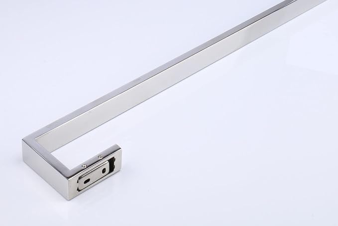 TocTen Bath Towel Rack - Square Base Thicken SUS304 Stainless Steel Towel Bar for Bathroom, Bathroom Bar Accessories Towel Rod Heavy Duty Wall Mounted Towel Holder (Polish Chrome, 36 Inch)