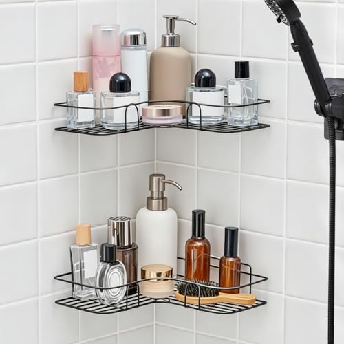 Corner Shower Caddy, 2 Pack Adhesive Shower Corner Organizer - Image 4
