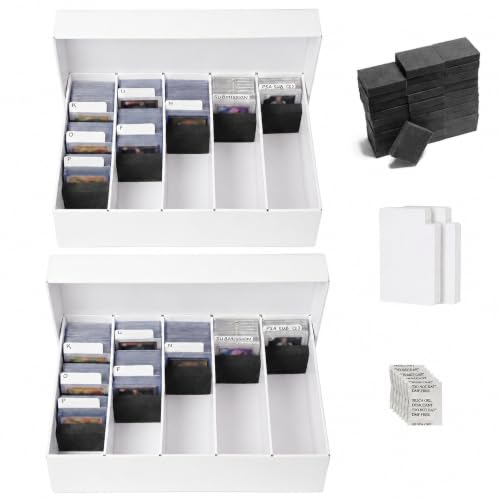 2-Pack Trading Card Bulk Storage Box Cardboard Organizer - Image 2