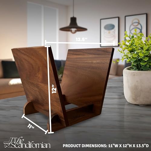 Natural Wood Vinyl Record Holder Shelf, Tabletop LP Storage Rack - Image 3