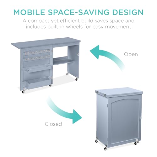 Best Choice Products Folding Sewing Table Multipurpose - Image 6