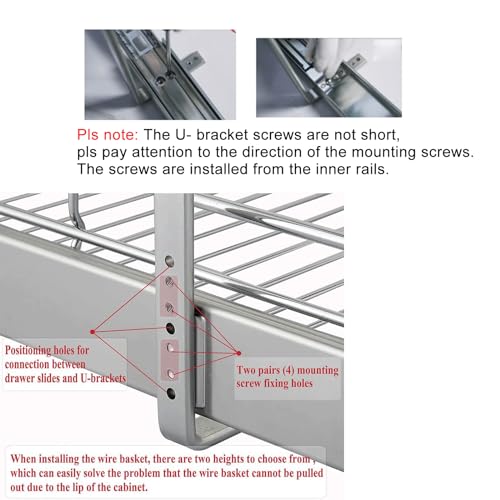 DINDON 2 Tier Pull Out Cabinet Organizer (11" W x 18" D) - Image 5