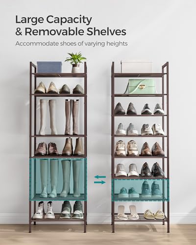 SONGMICS 8-Tier Metal Shoe Rack, Vertical Shelf - Image 6
