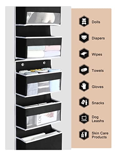 Yecaye 2-in-1 Over The Door Organizer for Nursery Closet - Image 7