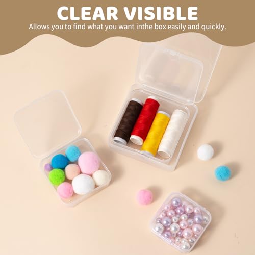 LJY 32 Clear Square Plastic Boxes, 4 Sizes for Hardware - Image 7