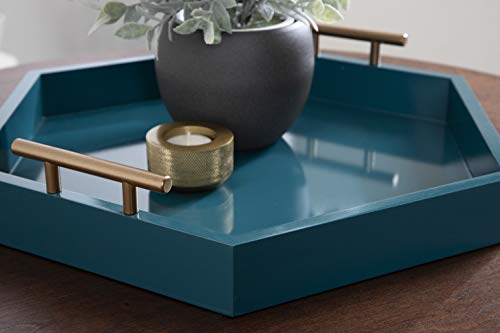 Kate and Laurel Lipton Modern Hexagon Tray, 18 x 18 - Image 5