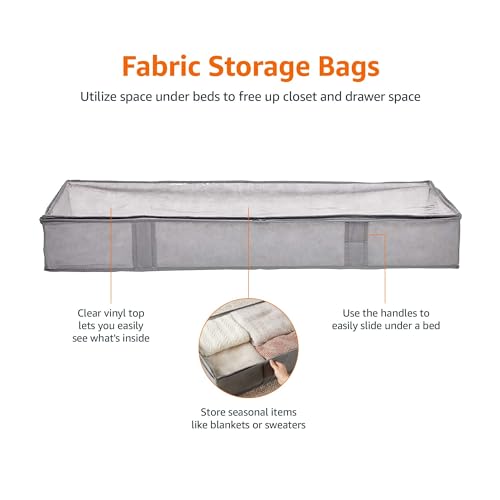 Amazon Basics Under Bed Storage Bags for Clothes and Blankets - Image 3