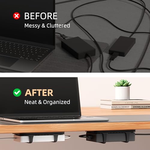 ELETIUO Universal Silicone Laptop Charger Holder,Under Desk Power - Image 4