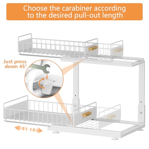 Under Sink Organizer, High Adjustable 2 Tier Under Kitchen Sink - Image 6