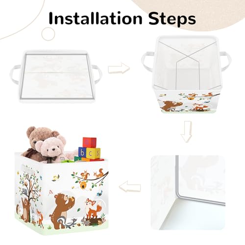 Clastyle 11.8" Animal Storage Basket Set of 3 for Kid Toy Clothes - Image 8