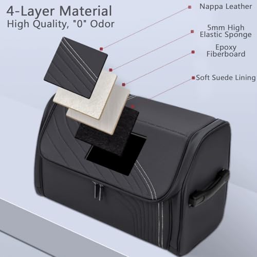 TOPABYTE Car Trunk Organizer with Lid Capacity Collapsible - Image 7