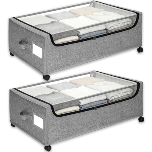 Under Bed Storage with Wheels, 2-Pack Under the Bed - Image 2