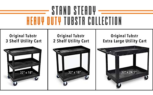 Stand Steady Tubstr 2 Shelf Utility Cart Supports Up to 250 lbs - Image 7