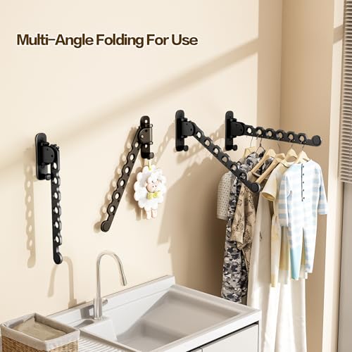 Wall Mounted Clothes Drying Rack, Laundry Clothes Hanger - Image 6
