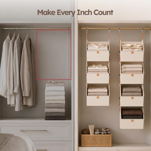 Homsorout Hanging Closet Organizer, Modular 4-in-1 Hanging - Image 5