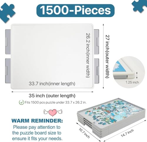 Playboda 1500 Pieces Rotating Plastic Puzzle Board | Home Organization - Image 3